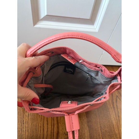 Kipling Coral Pink Nylon Backpack Purse main image 6